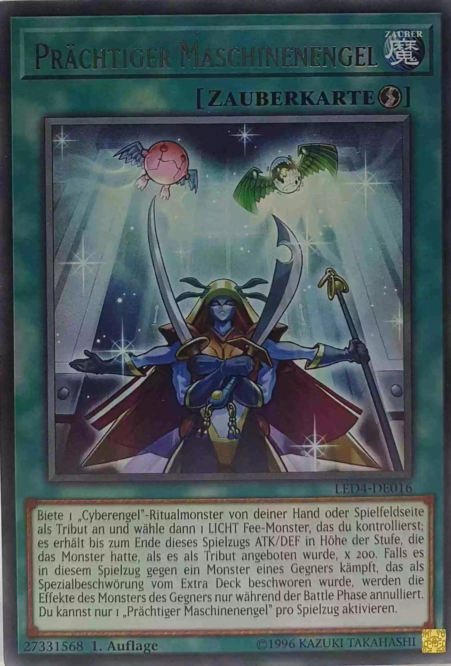 Prächtiger Maschinenengel LED4-DE016 ist in Rare Yu-Gi-Oh Karte aus Legendary Duelists Sisters of the Rose 1. Auflage