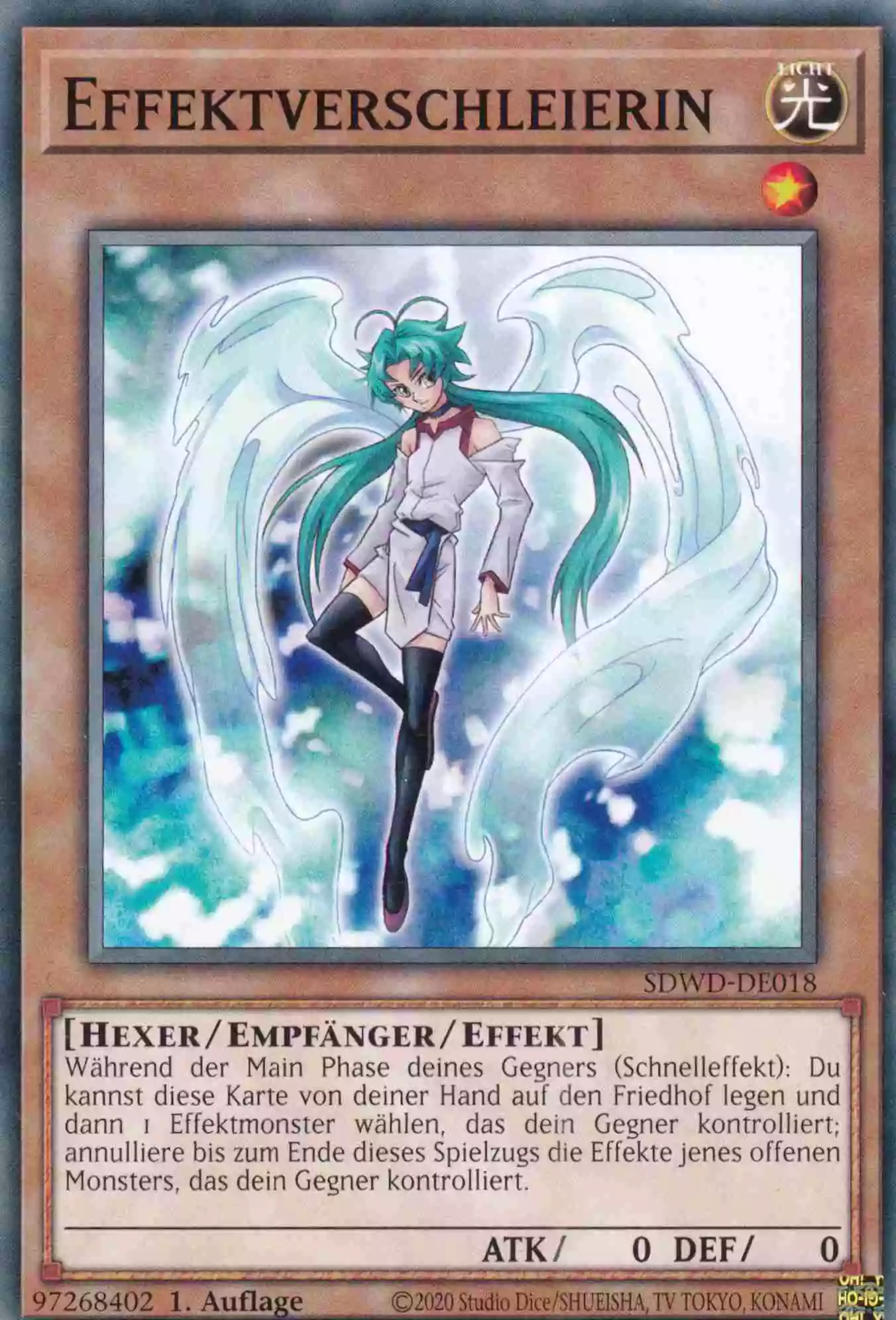 Effektverschleierin SDWD-DE018 ist in Common Yu-Gi-Oh Karte aus Blue-Eyes White Destiny 1.Auflage