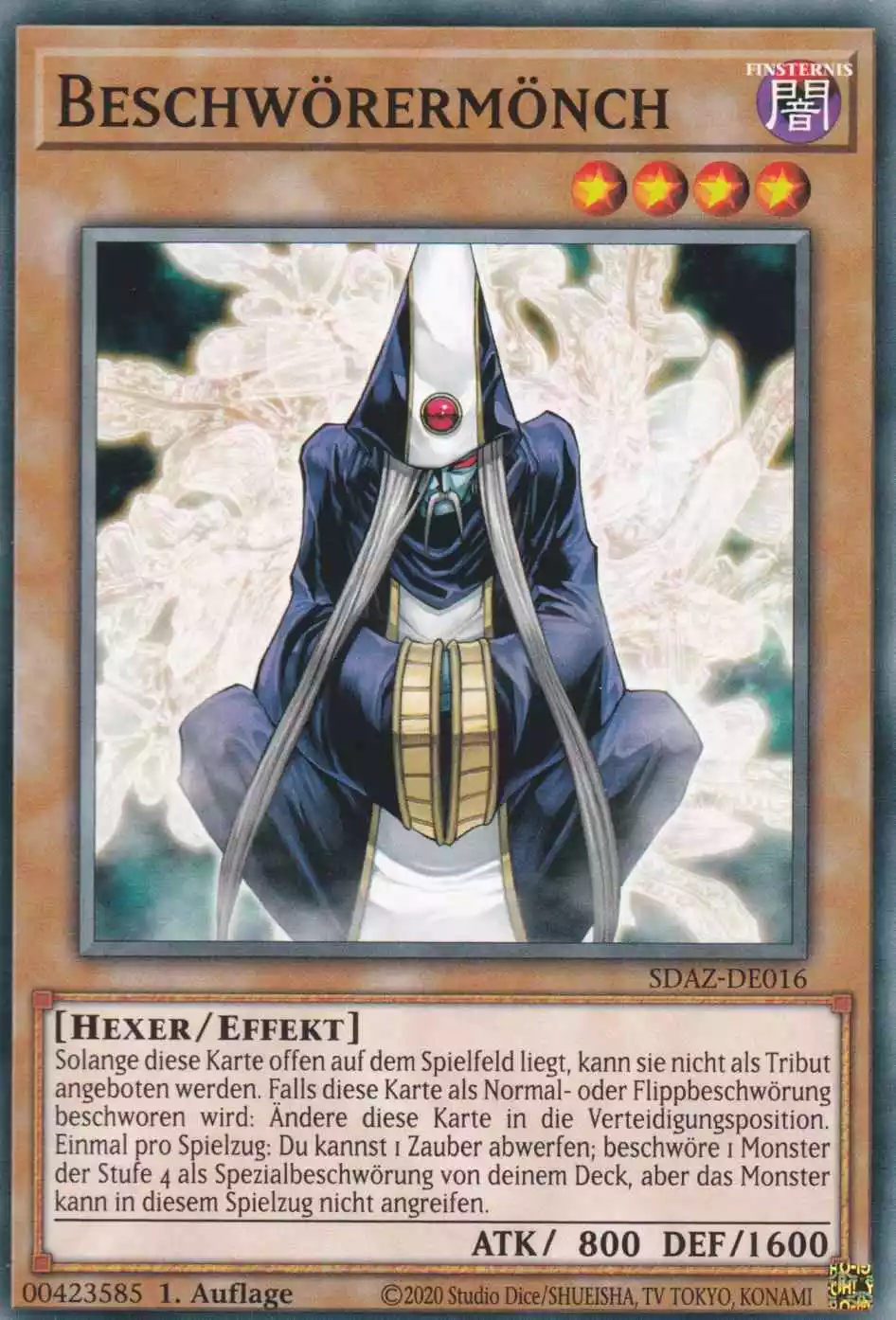 Beschwörermönch SDAZ-DE016 ist in Common Yu-Gi-Oh Karte aus Structure Deck Albaz Strike 1.Auflage