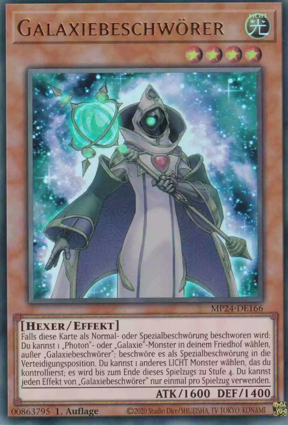 Galaxiebeschwörer MP24-DE166 ist in Ultra Rare Yu-Gi-Oh Karte aus 25th Anniversary Tin Dueling Mirrors 1.Auflage