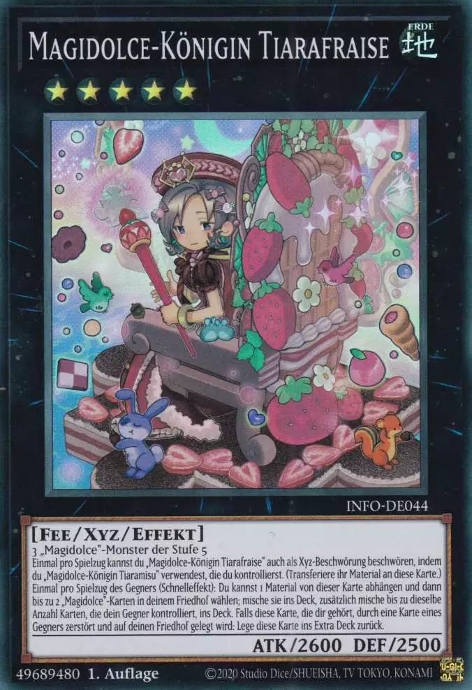info-de044-magidolce-koenigin-tiarafraise-super-rare-the-infinite-forbidden Magidolce-Königin Tiarafraise INFO-DE044 ist in Super Rare Yu-Gi-Oh Karte aus The Infinite Forbidden 1.Auflage