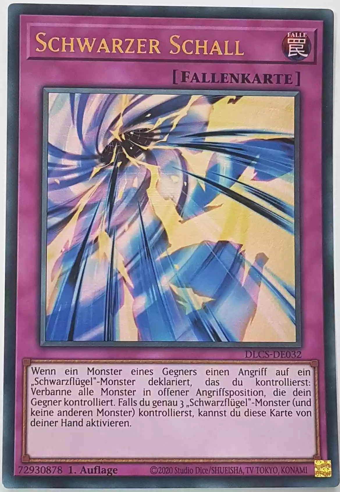 Schwarzer Schall DLCS-DE032 ist in Ultra Rare Yu-Gi-Oh Karte aus Dragons of Legend The Complete Series 1.Auflage