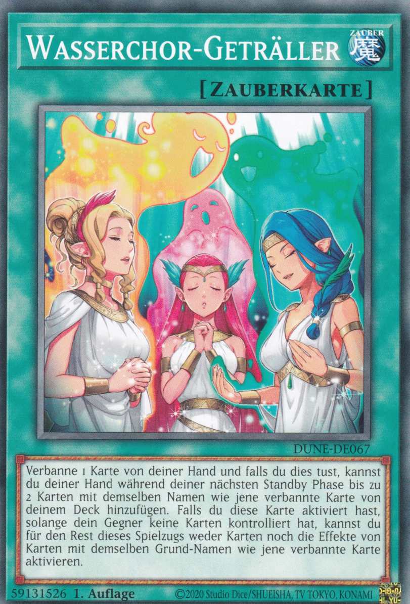 Wasserchor-Geträller DUNE-DE067 ist in Common Yu-Gi-Oh Karte aus Duelist Nexus 1.Auflage