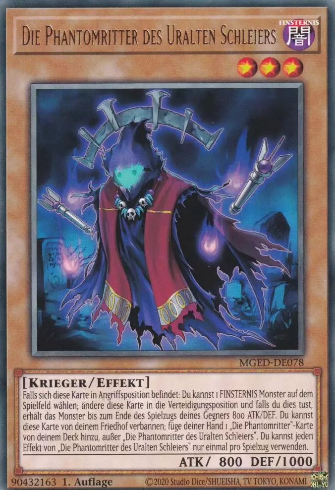 Die Phantomritter des Uralten Schleiers MGED-DE078 ist in Rare Yu-Gi-Oh Karte aus Maximum Gold El Dorado 1.Auflage