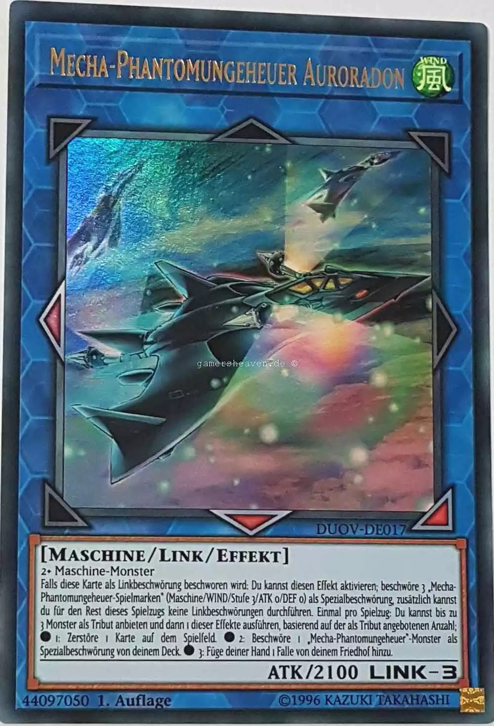 Mecha-Phantomungeheuer Auroradon DUOV-DE017 ist in Ultra Rare Yu-Gi-Oh Karte aus Duel Overload 1.Auflage