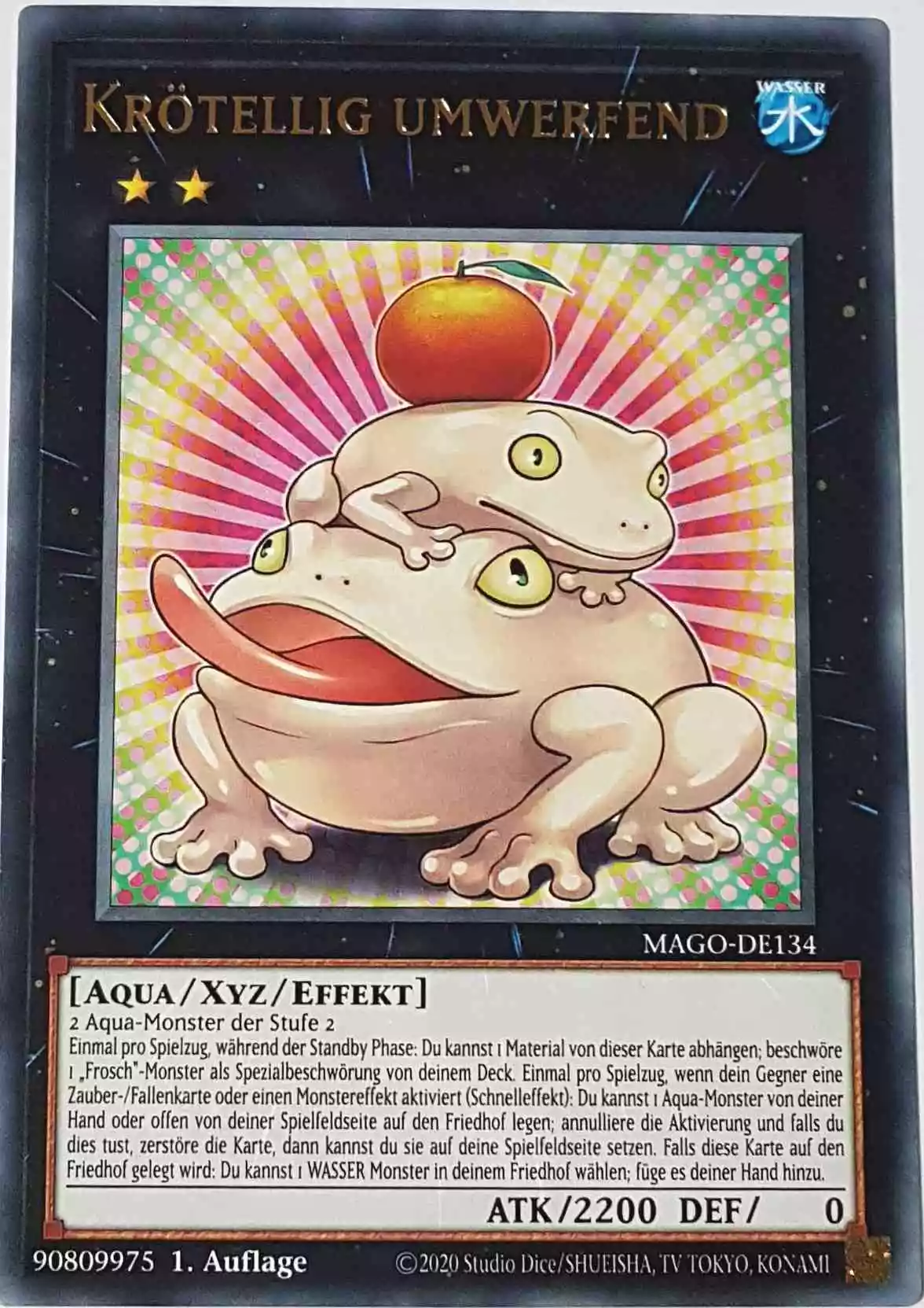 Krötellig umwerfend MAGO-DE134 ist in Gold Rare Yu-Gi-Oh Karte aus Maximum Gold 1. Auflage
