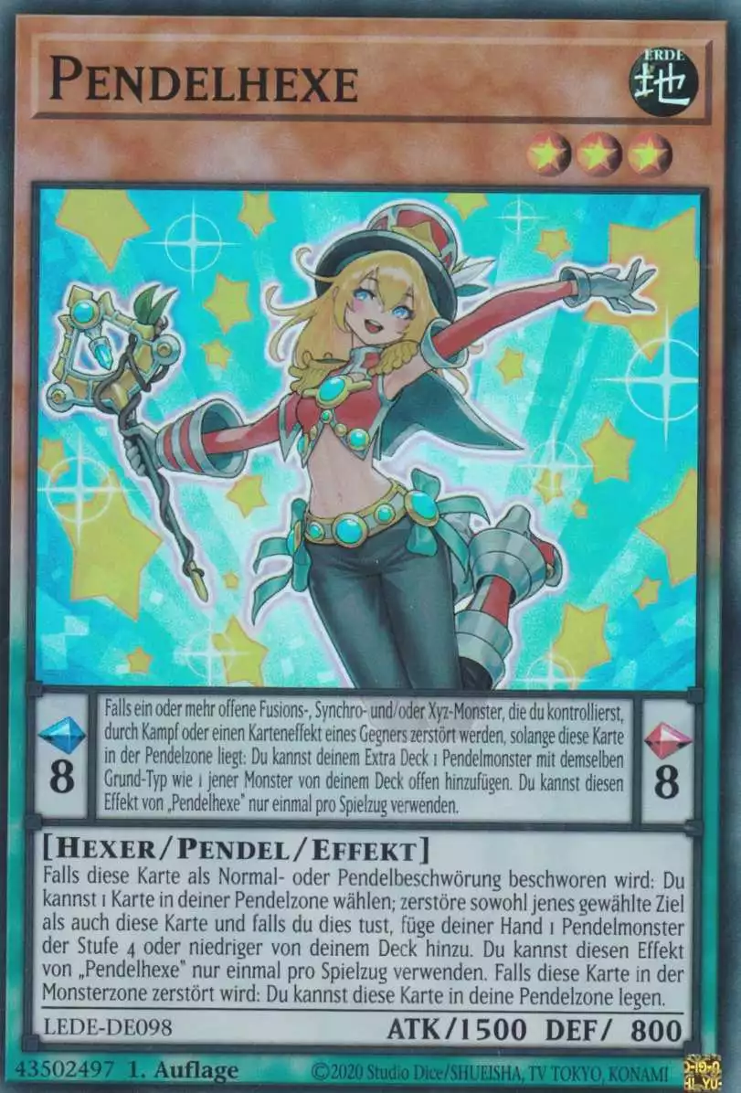 lede-de098-pendelhexe-super-rare-legacy-of-destruction Pendelhexe LEDE-DE098 ist in Super Rare Yu-Gi-Oh Karte aus Legacy Of Destruction 1.Auflage