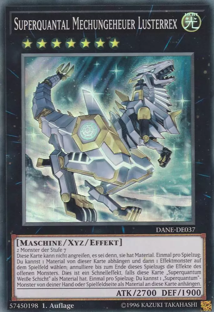 Superquantal Mechungeheuer Lusterrex DANE-DE037 ist in Super Rare Yu-Gi-Oh Karte aus Dark Neostorm 1.Auflage