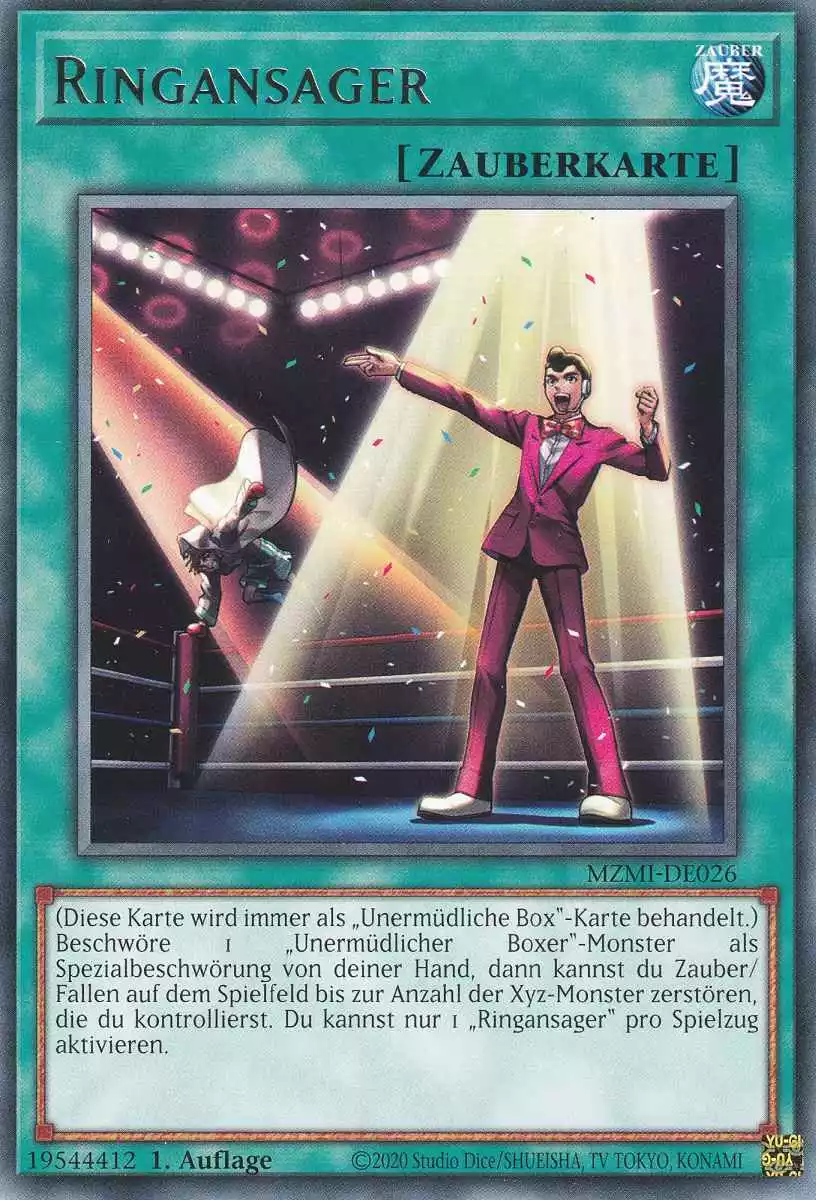 Ringansager MZMI-DE026 ist in Rare Yu-Gi-Oh Karte aus Maze of Millennia 1.Auflage