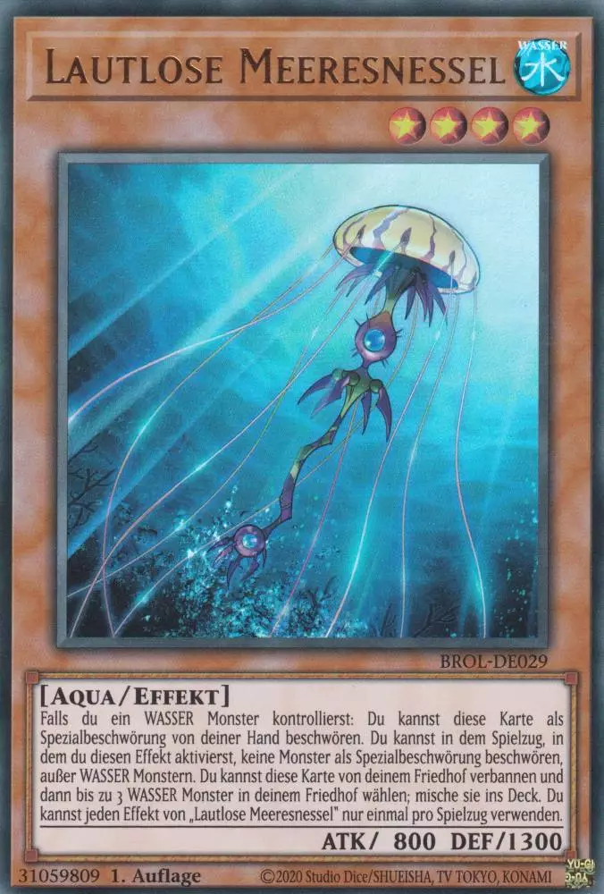 Lautlose Meeresnessel BROL-DE029 ist in Ultra Rare Yu-Gi-Oh Karte aus Brothers of Legend 1.Auflage