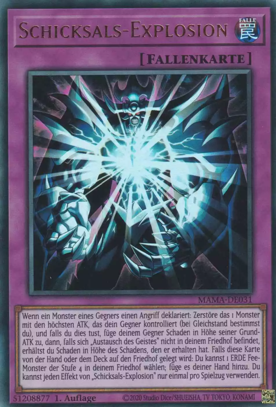 Schicksals-Explosion MAMA-DE031 ist in Ultra Rare Yu-Gi-Oh Karte aus Magnificent Mavens 1.Auflage