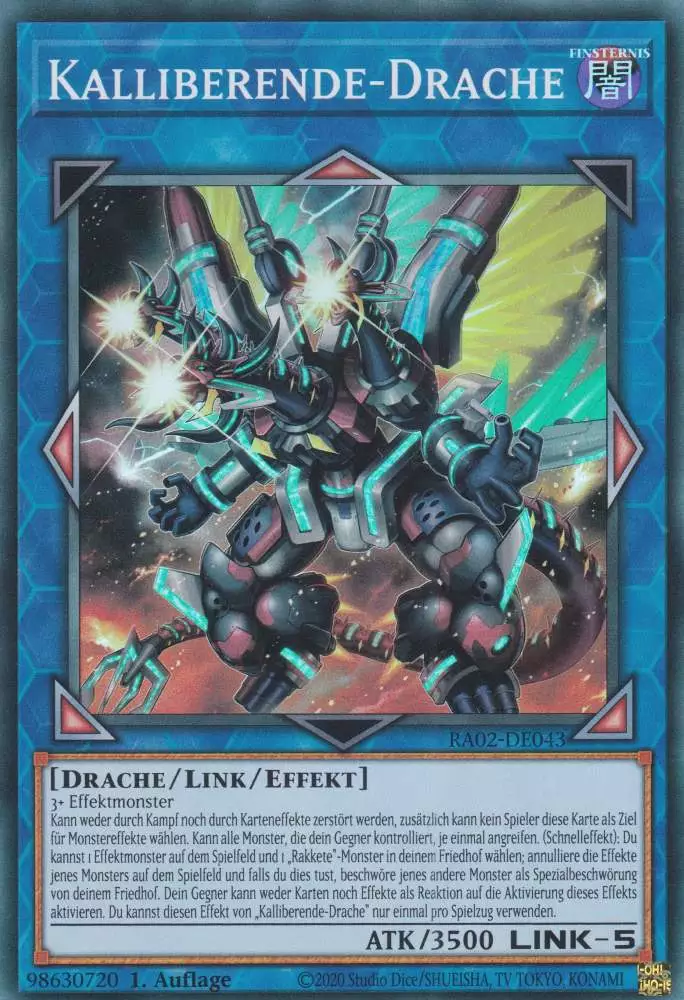 Kalliberende-Drache RA02-DE043 ist in Super Rare Yu-Gi-Oh Karte aus 25th Anniversary Rarity Collection 2 1.Auflage