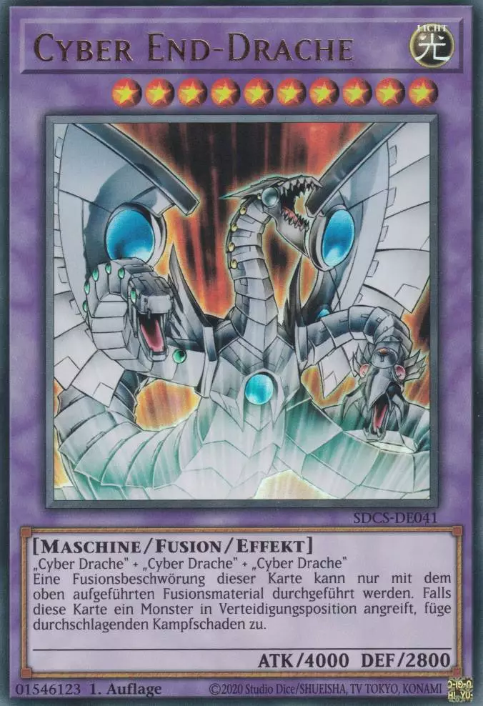 Cyber End-Drache SDCS-DE041 ist in Ultra Rare Yu-Gi-Oh Karte aus Cyber Strike 1.Auflage