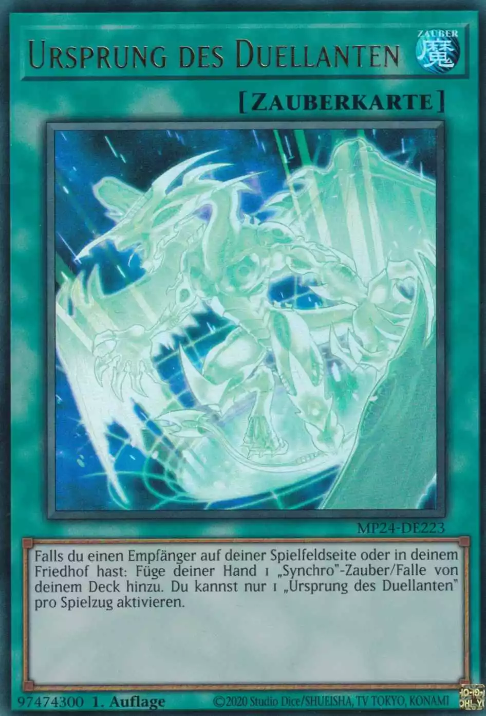 Ursprung des Duellanten MP24-DE223 ist in Ultra Rare Yu-Gi-Oh Karte aus 25th Anniversary Tin Dueling Mirrors 1.Auflage