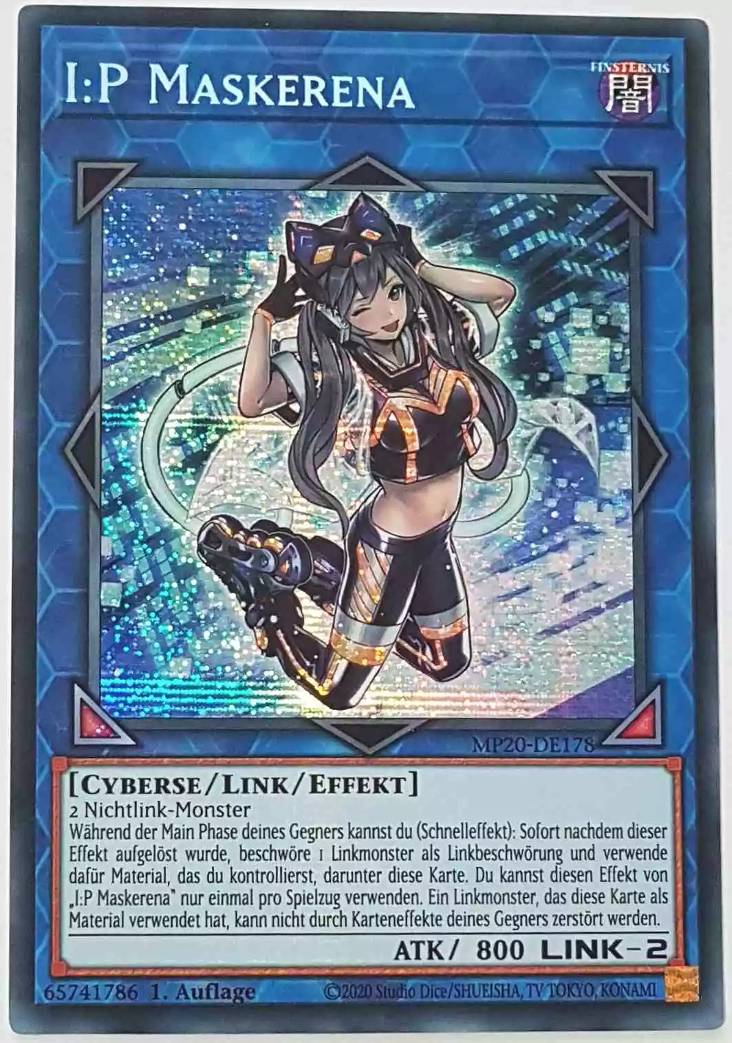 I:P Maskerena MP20-DE178 ist in Prismatic Secret Rare Yu-Gi-Oh Karte aus 2020 Tin of Lost Memories 1.Auflage