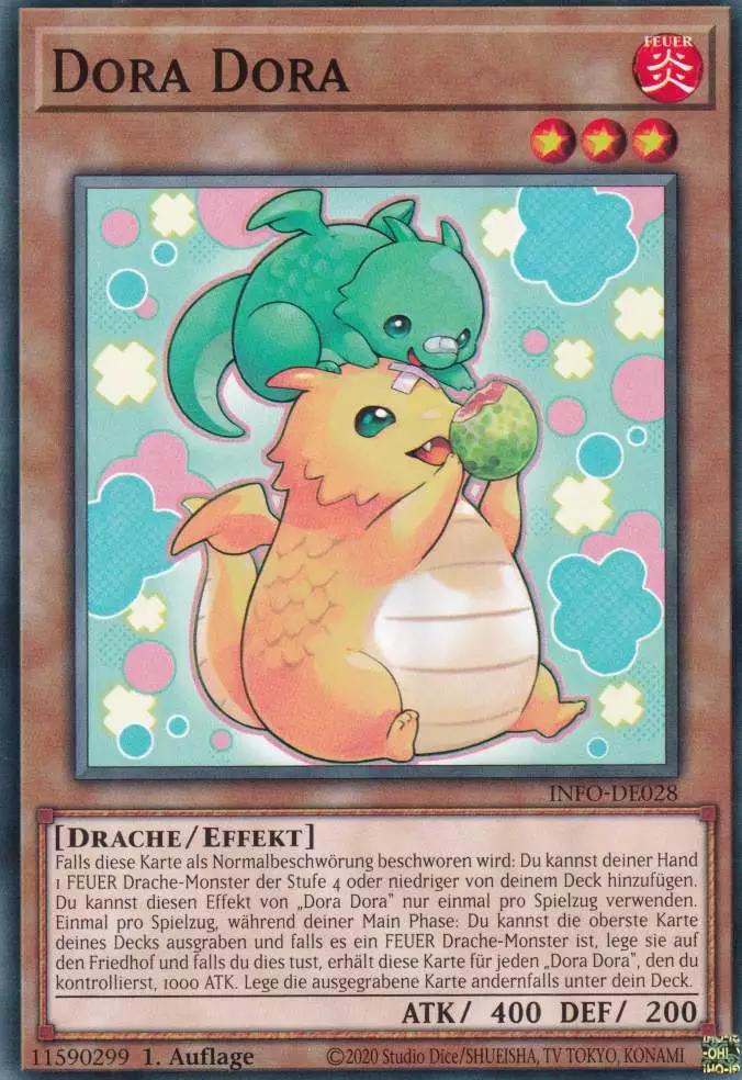 Dora Dora INFO-DE028 ist in Common Yu-Gi-Oh Karte aus The Infinite Forbidden 1.Auflage