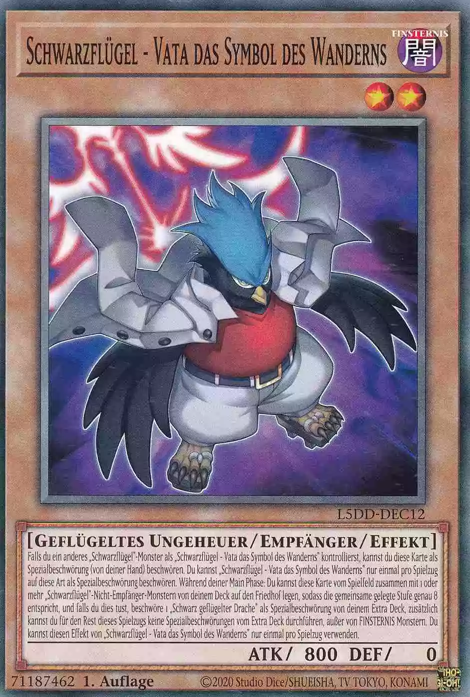 Schwarzflügel - Vata das Symbol des Wanderns L5DD-DEC12 ist in Common Yu-Gi-Oh Karte aus Legendary 5D’s Decks 1.Auflage