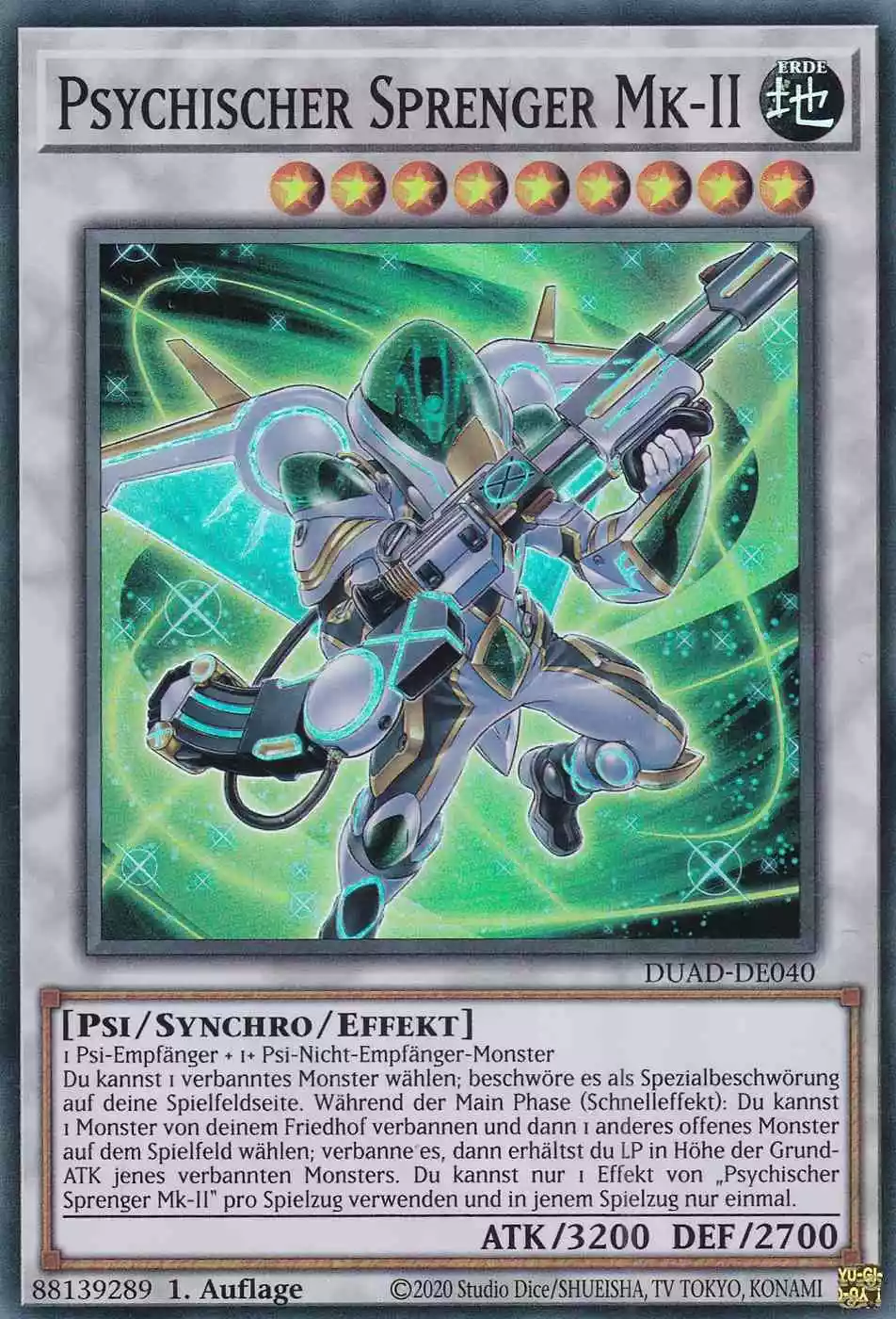 Psychischer Sprenger Mk-II DUAD-DE040 ist in Super Rare Yu-Gi-Oh Karte aus Duelist’s Advance 1.Auflage