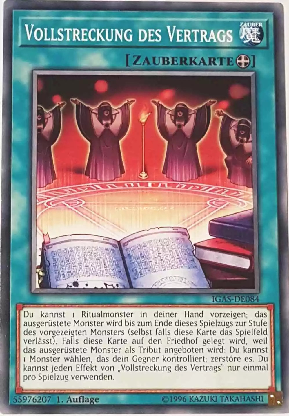 Vollstreckung des Vertrags IGAS-DE084 ist in Common Yu-Gi-Oh Karte aus Ignition Assault 1.Auflage