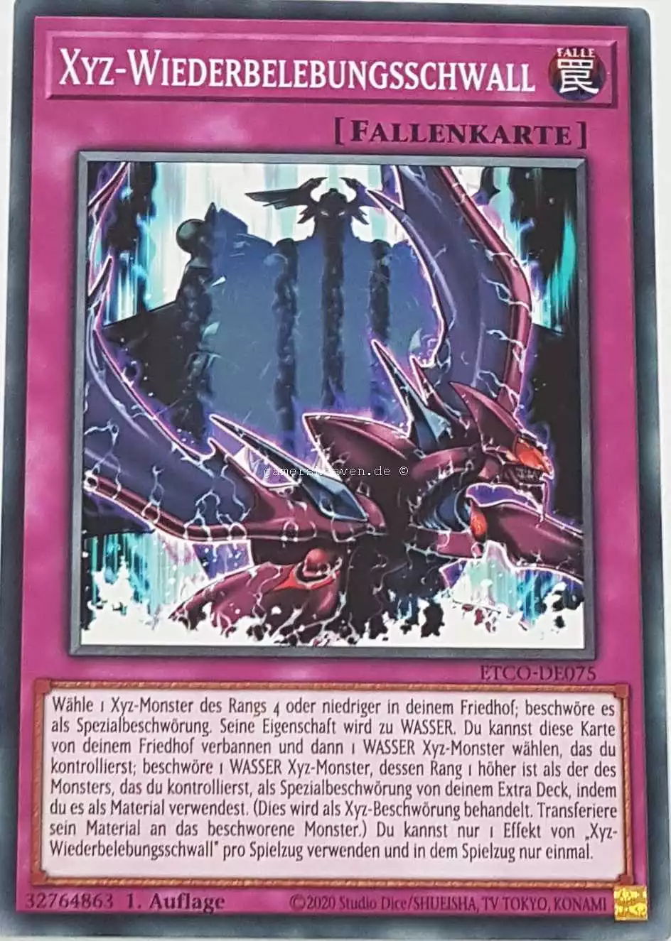 Xyz-Wiederbelebungsschwall ETCO-DE075 ist in Common Yu-Gi-Oh Karte aus Eternity Code 1.Auflage