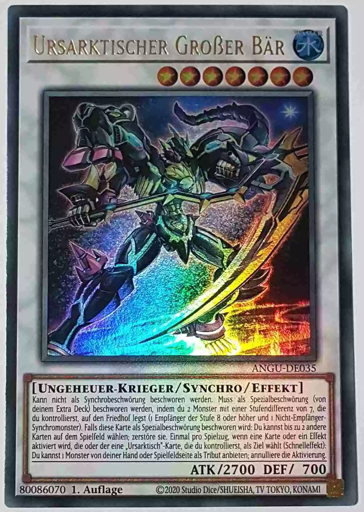 Ursarktischer Großer Bär ANGU-DE035 ist in Ultra Rare Yu-Gi-Oh Karte aus Ancient Guardians 1.Auflage