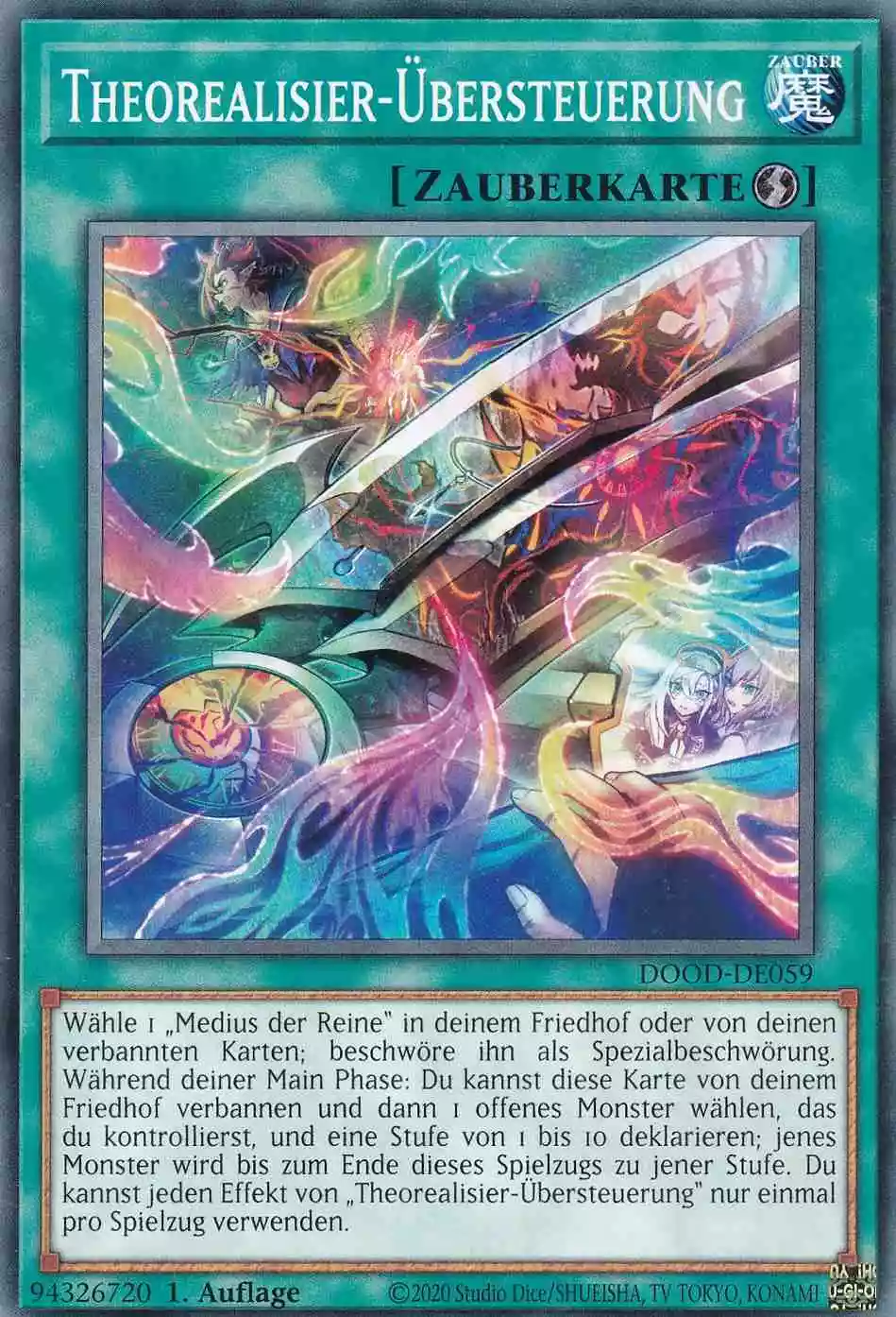 Theorealisier-Übersteuerung DOOD-DE059 ist in Common Yu-Gi-Oh Karte aus Doom of Dimensions 1.Auflage