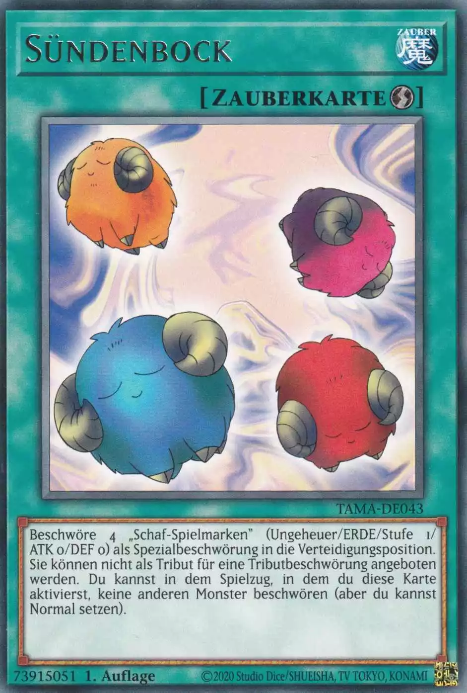 Sündenbock TAMA-DE043 ist in Rare Yu-Gi-Oh Karte aus Tactical Masters 1.Auflage