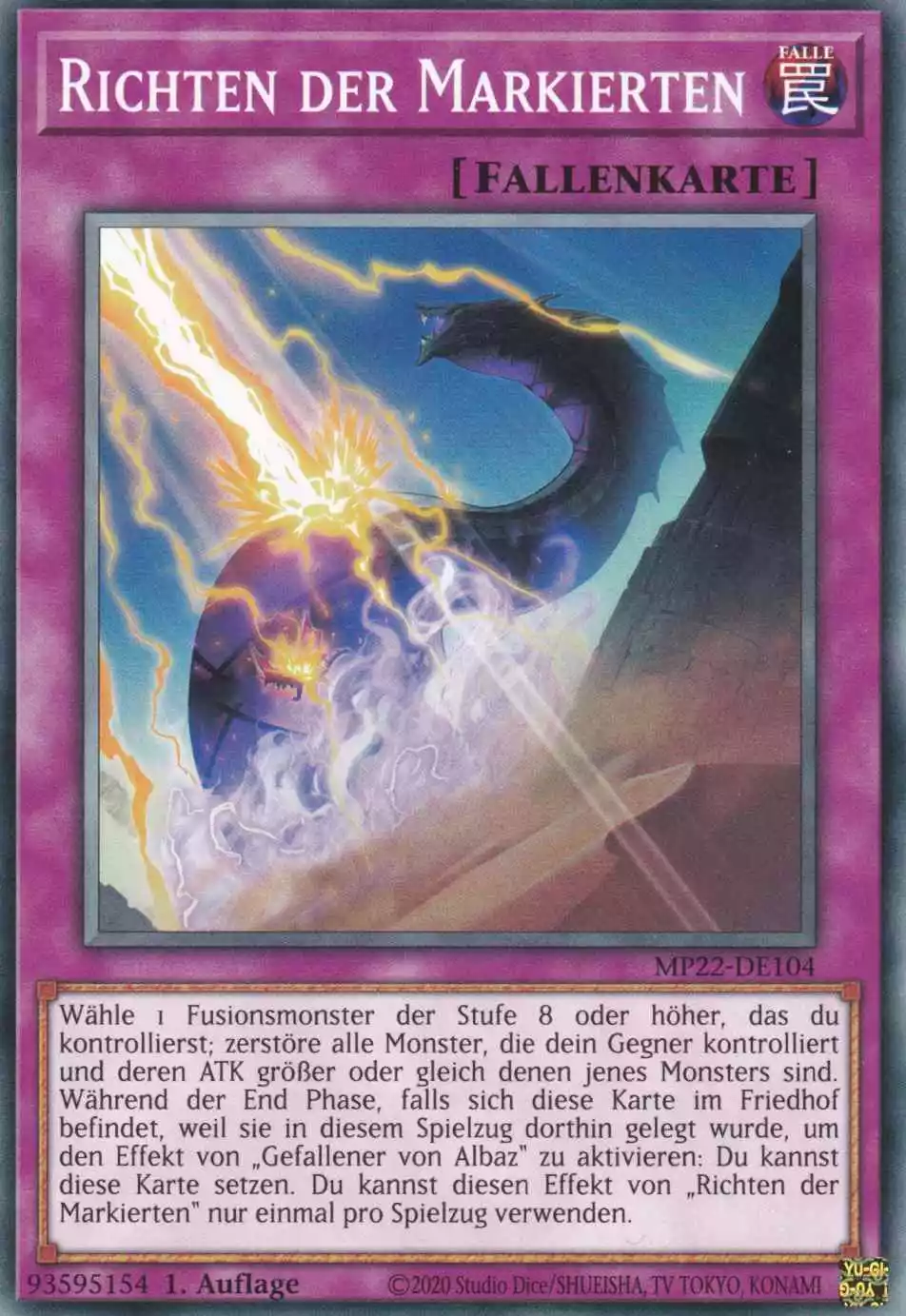 Richten der Markierten MP22-DE104 ist in Common Yu-Gi-Oh Karte aus Tin of the Pharaoh’s Gods 1.Auflage