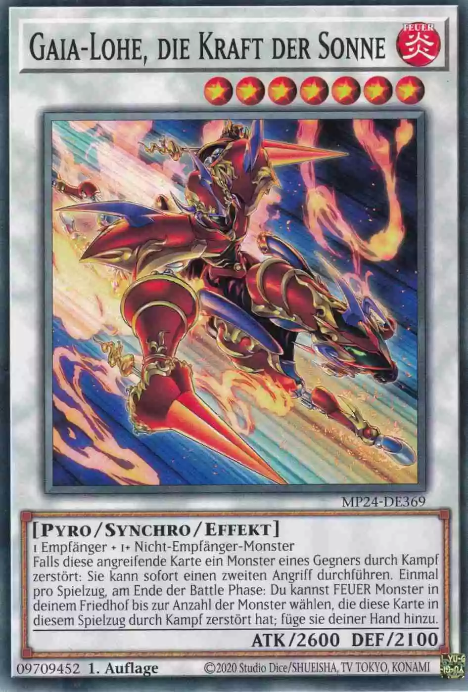 Gaia-Lohe, die Kraft der Sonne MP24-DE369 ist in Common Yu-Gi-Oh Karte aus 25th Anniversary Tin Dueling Mirrors 1.Auflage