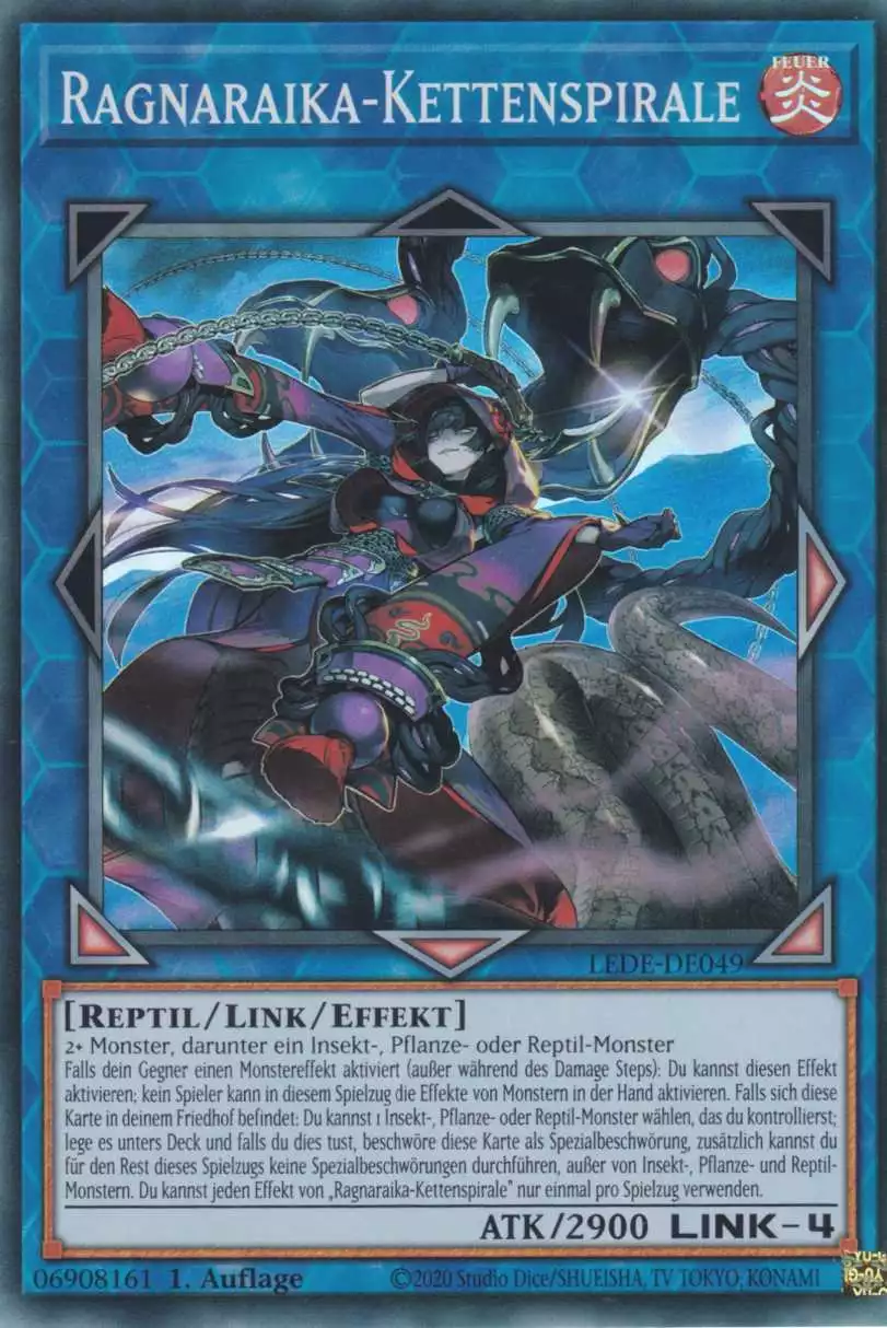 Ragnaraika-Kettenspirale LEDE-DE049 ist in Super Rare Yu-Gi-Oh Karte aus Legacy Of Destruction 1.Auflage