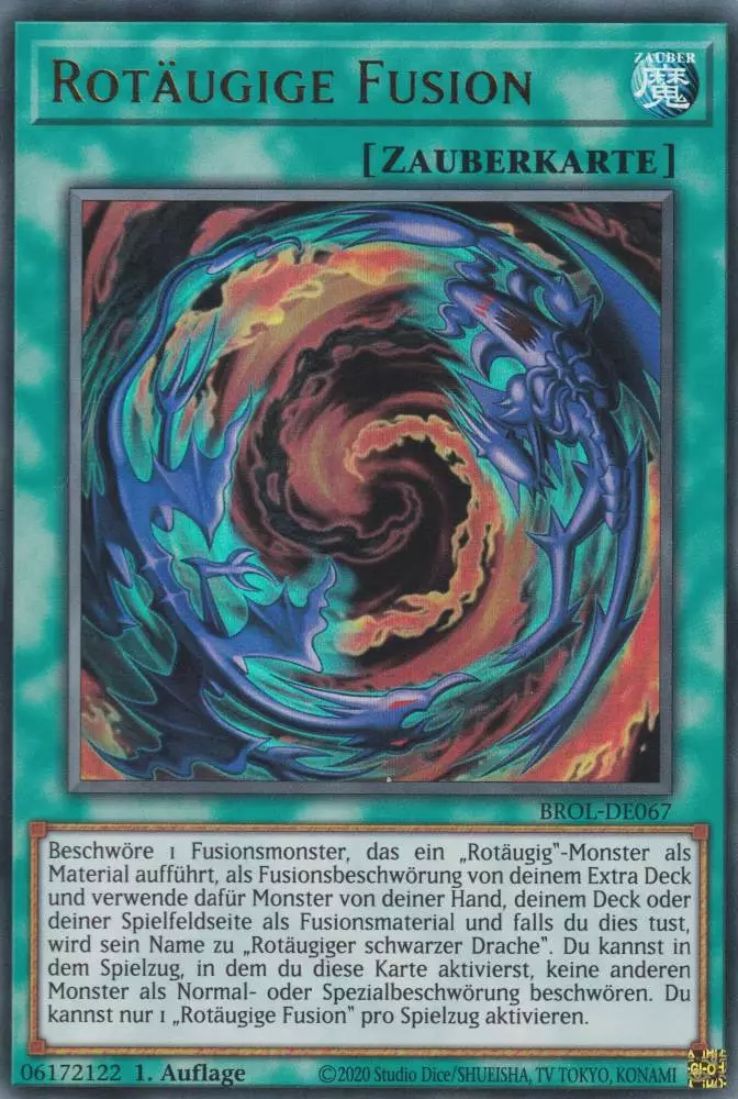 Rotäugige Fusion BROL-DE067 ist in Ultra Rare Yu-Gi-Oh Karte aus Brothers of Legend 1.Auflage