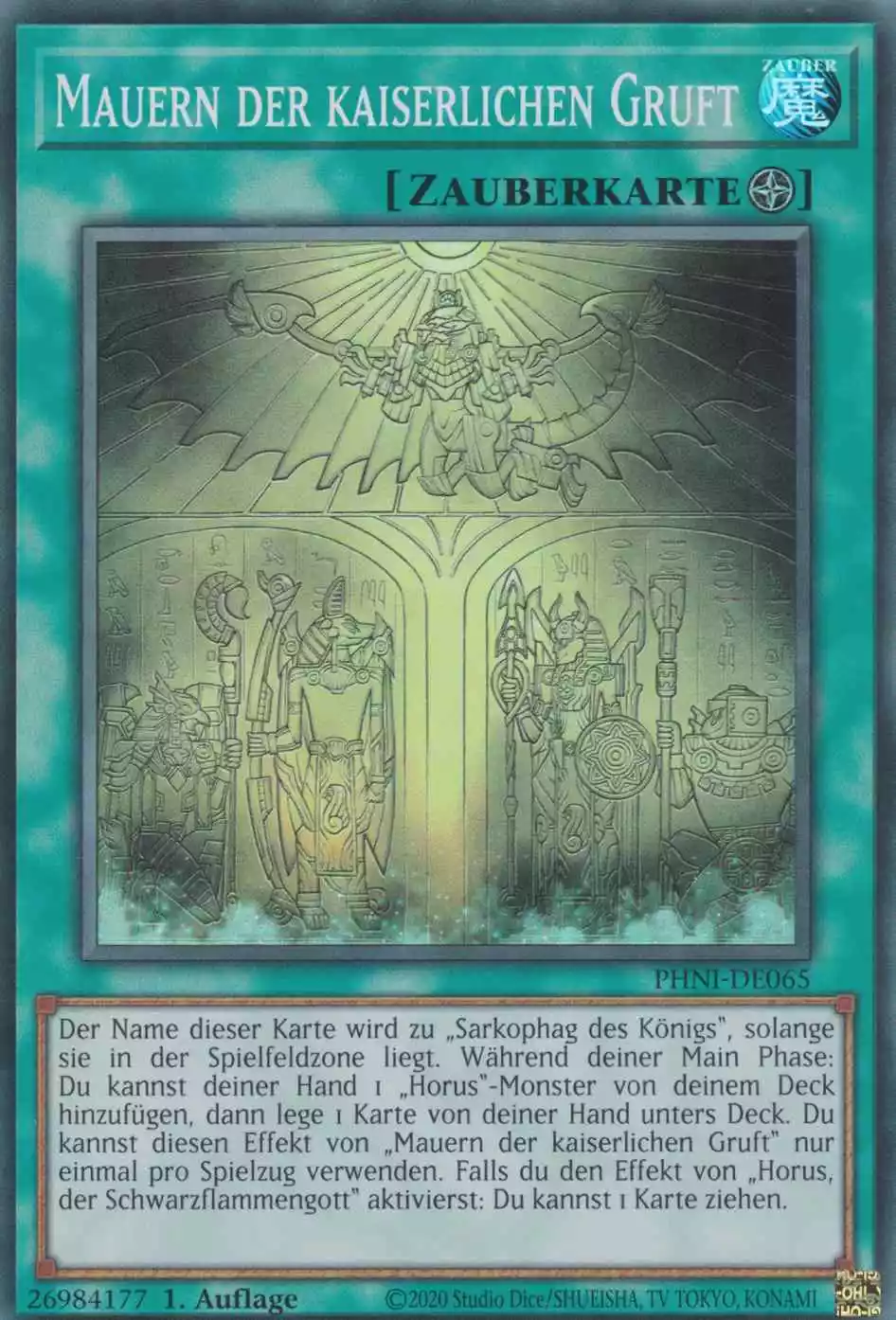 Mauern der kaiserlichen Gruft PHNI-DE065 ist in Super Rare Yu-Gi-Oh Karte aus Phantom Nightmare 1.Auflage