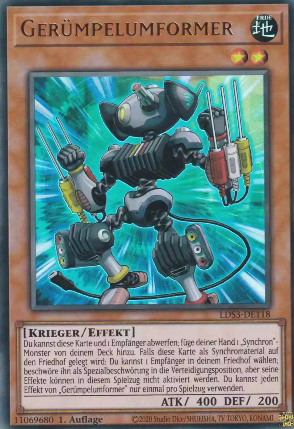 Gerümpelumformer LDS3-DE118 ist in Ultra Rare Yu-Gi-Oh Karte aus Legendary Duelists Season 3 1.Auflage
