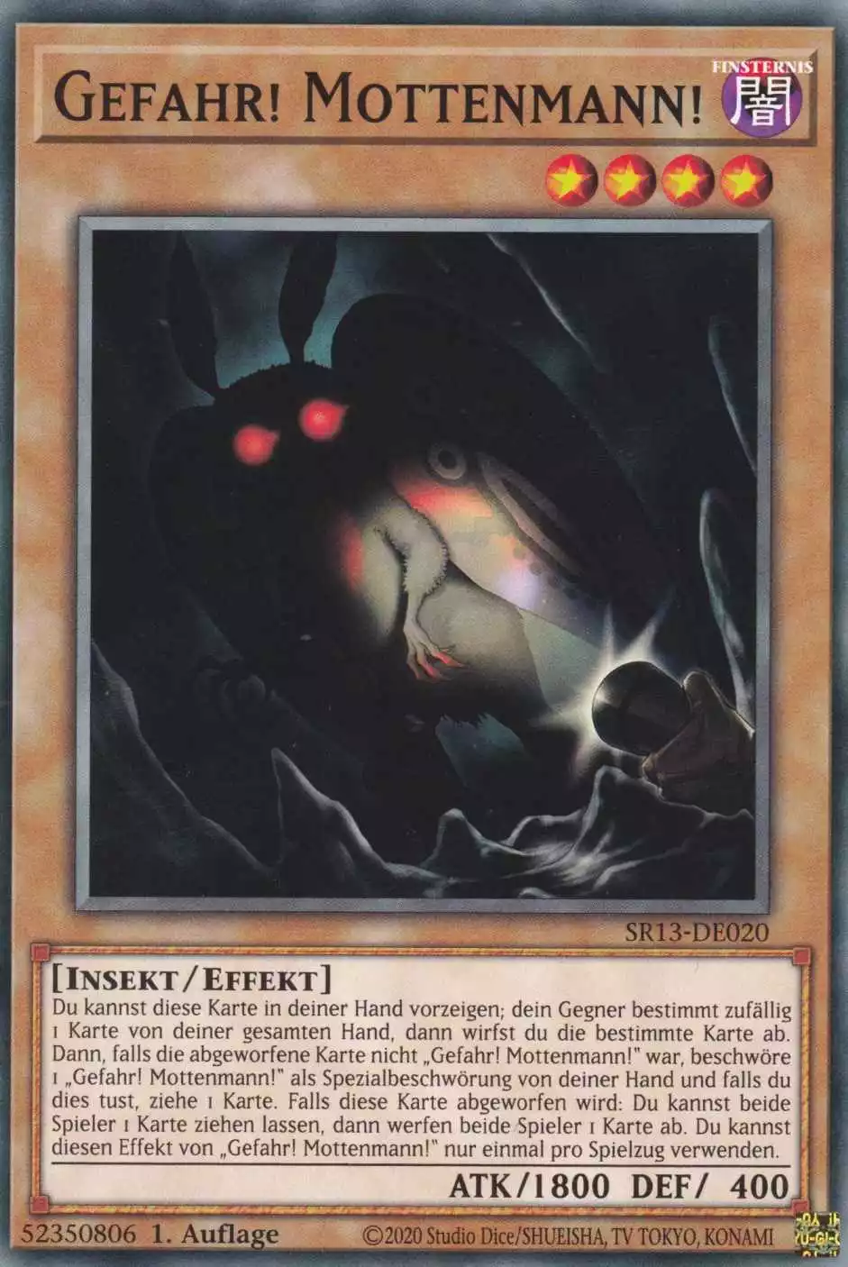 Gefahr! Mottenmann! SR13-DE020 ist in Common Yu-Gi-Oh Karte aus Dark World 1.Auflage