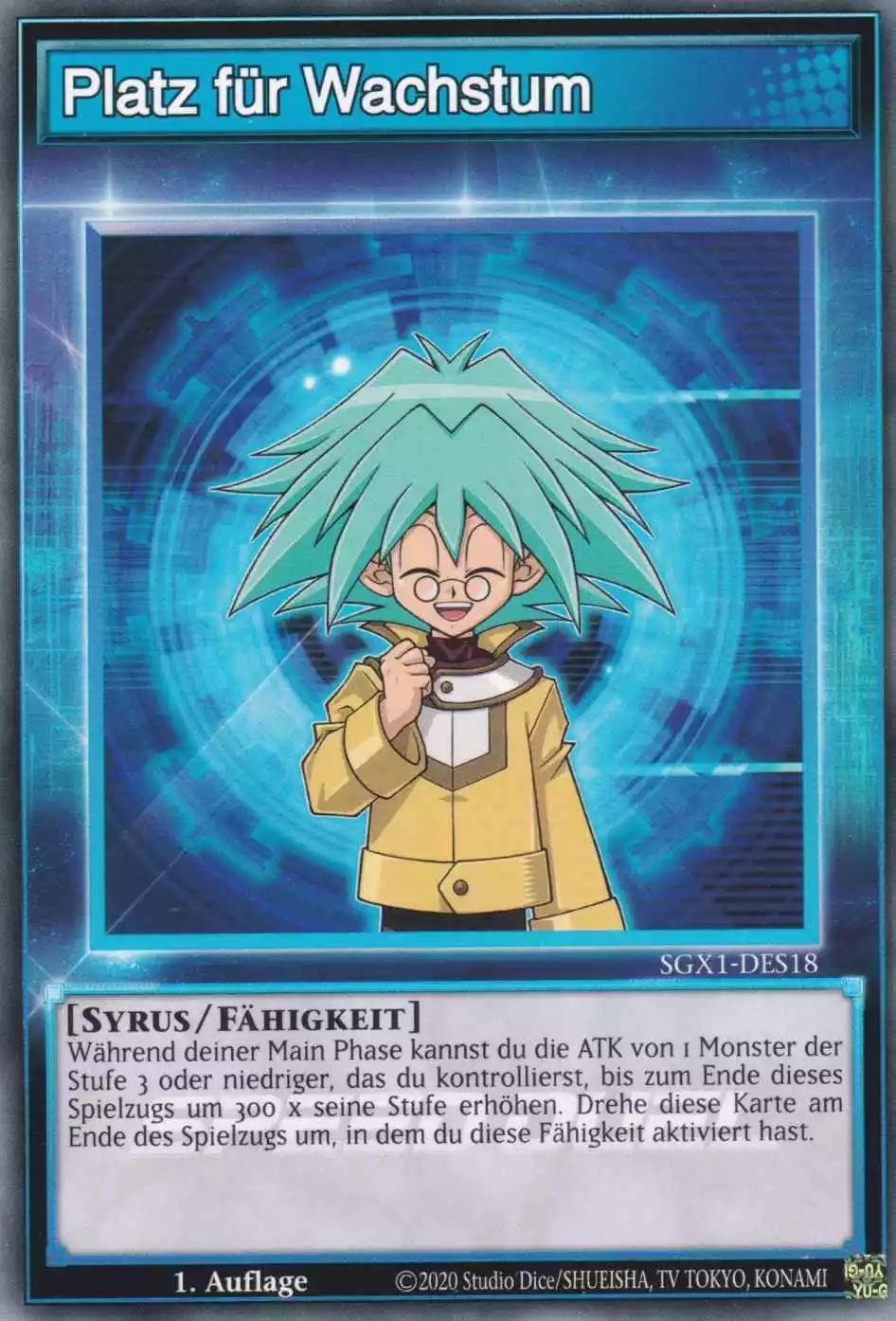 Platz für Wachstum SGX1-DES18 ist in Common Yu-Gi-Oh Karte aus Speed Duel GX Duel Academy Box 1.Auflage