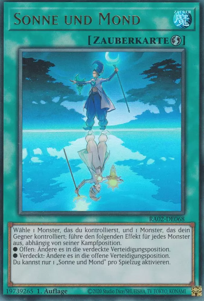 Sonne und Mond RA02-DE068 ist in Ultra Rare Yu-Gi-Oh Karte aus 25th Anniversary Rarity Collection 2 1.Auflage