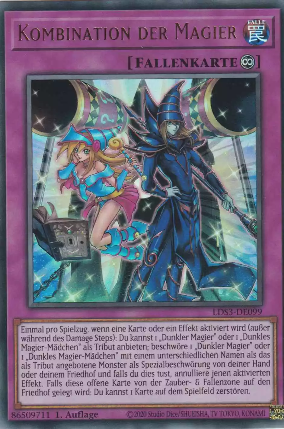 Kombination der Magier LDS3-DE099 ist in Ultra Rare Yu-Gi-Oh Karte aus Legendary Duelists Season 3 1.Auflage