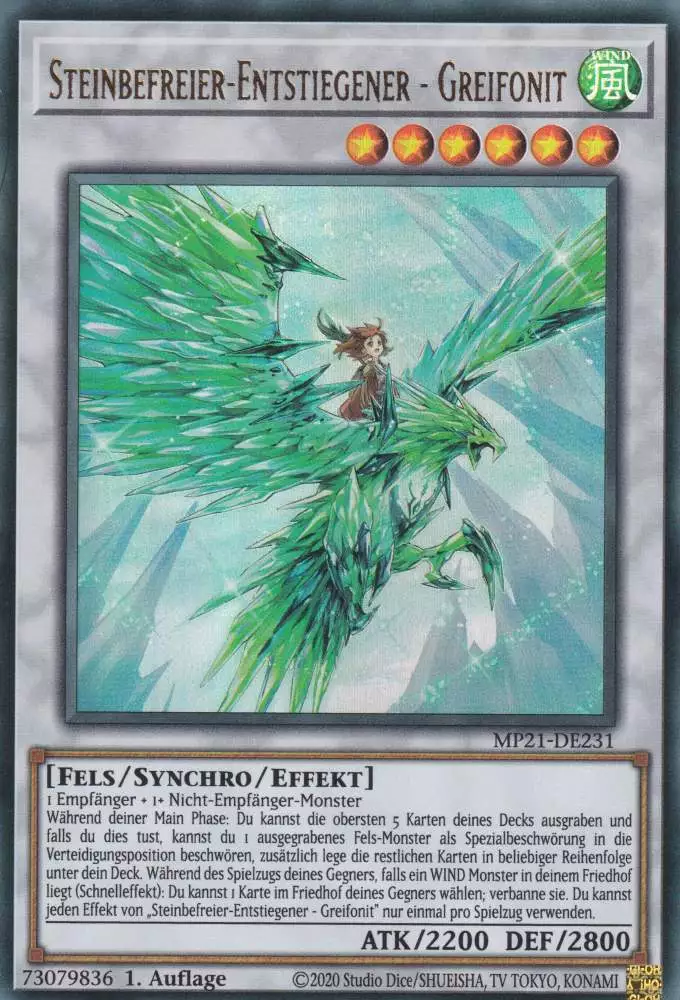 Steinbefreier-Entstiegener - Greifonit MP21-DE231 ist in Ultra Rare Yu-Gi-Oh Karte aus Tin of Ancient Battles 1.Auflage