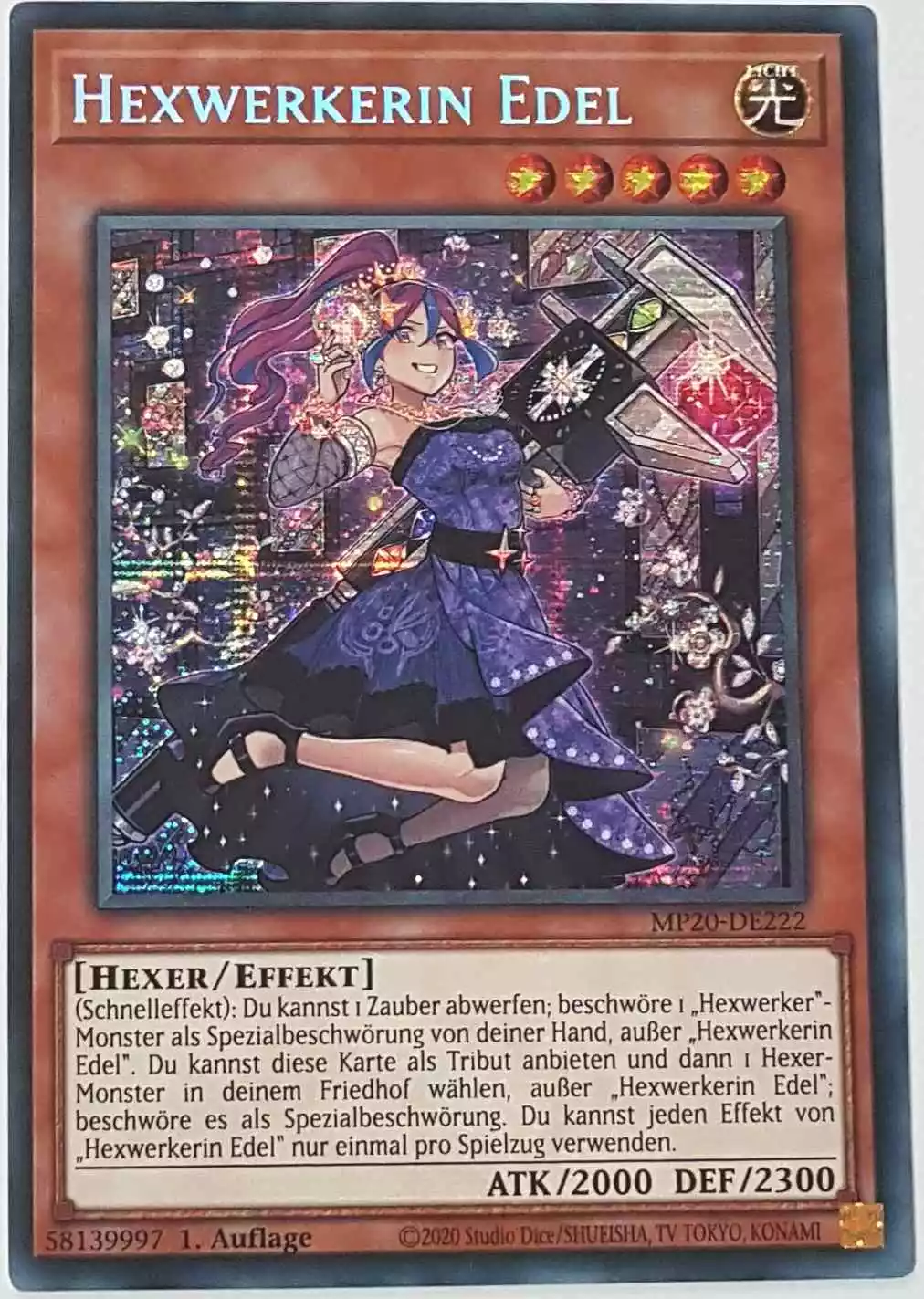 Hexwerkerin Edel MP20-DE222 ist in Prismatic Secret Rare Yu-Gi-Oh Karte aus 2020 Tin of Lost Memories 1.Auflage