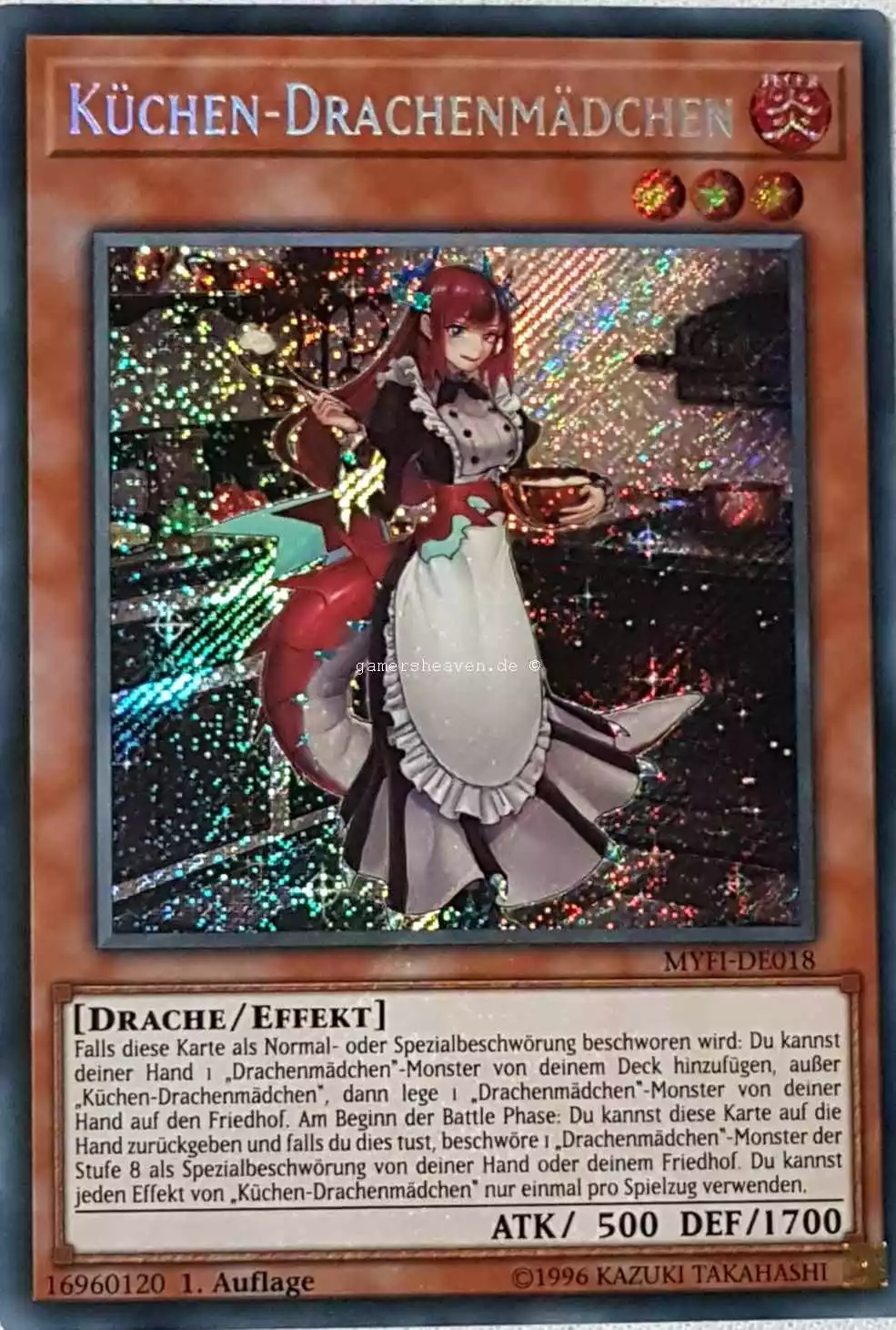 Küchen-Drachenmädchen MYFI-DE018 ist in Secret Rare aus Mystic Fighters 1.Auflage