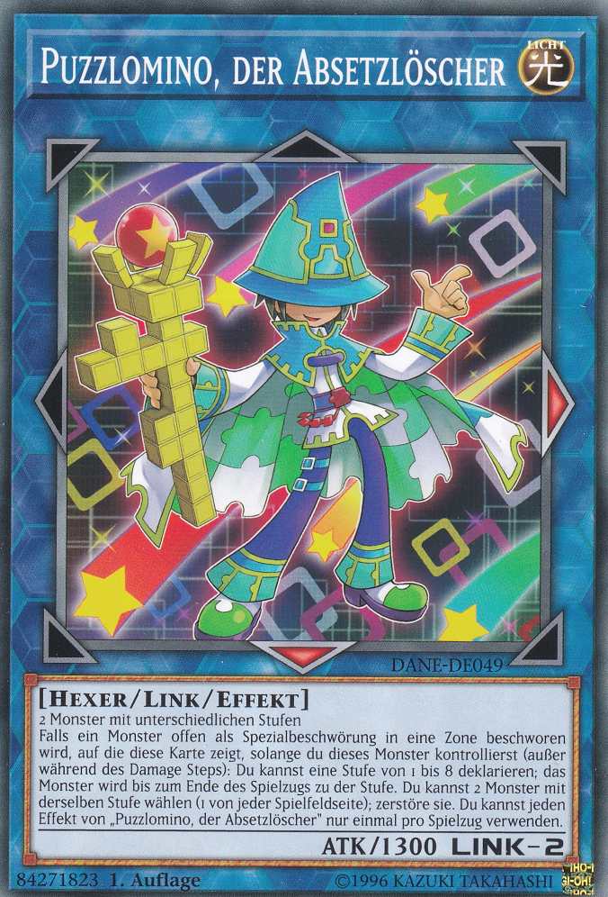 Puzzlomino, der Absetzlöscher DANE-DE049 ist in Common Yu-Gi-Oh Karte aus Dark Neostorm 1.Auflage