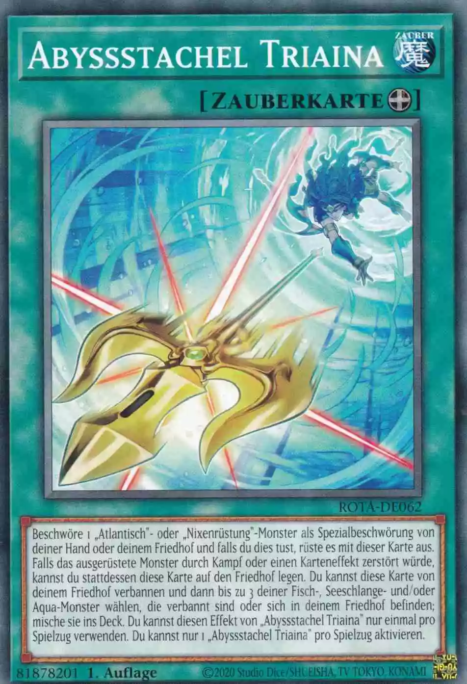 Abyssstachel Triaina ROTA-DE062 ist in Common Yu-Gi-Oh Karte aus Rage of the Abyss 1.Auflage