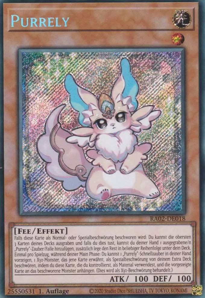 Purrely RA02-DE018 ist in Secret Rare Yu-Gi-Oh Karte aus 25th Anniversary Rarity Collection 2 1.Auflage