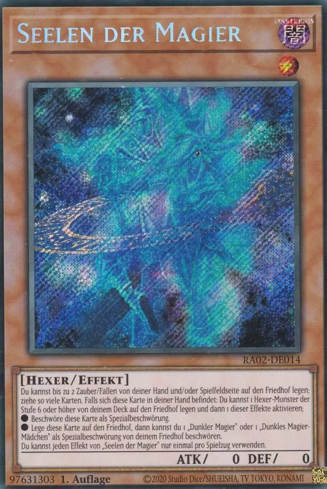 Seelen der Magier RA02-DE014 ist in Secret Rare Yu-Gi-Oh Karte aus 25th Anniversary Rarity Collection 2 1.Auflage