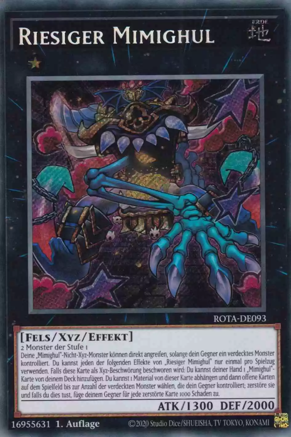Riesiger Mimighul ROTA-DE093 ist in Secret Rare Yu-Gi-Oh Karte aus Rage of the Abyss 1.Auflage