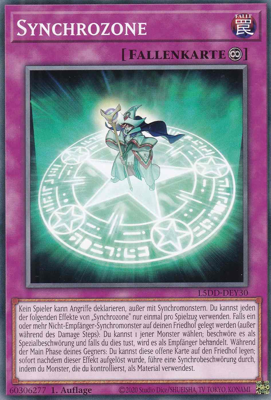 Synchrozone Common L5DD-DEY30 Yugioh Karte Synchrozone L5DD-DEY30 ist in Common Yu-Gi-Oh Karte aus Legendary 5D’s Decks 1.Auflage