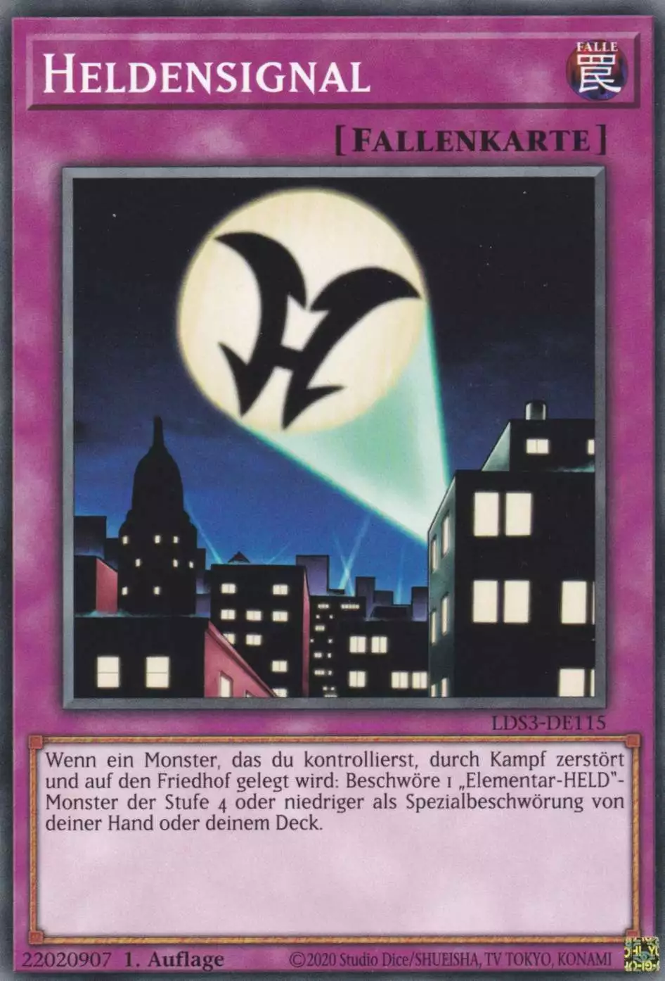 Heldensignal LDS3-DE115 ist in Common Yu-Gi-Oh Karte aus Legendary Duelists Season 3 1.Auflage