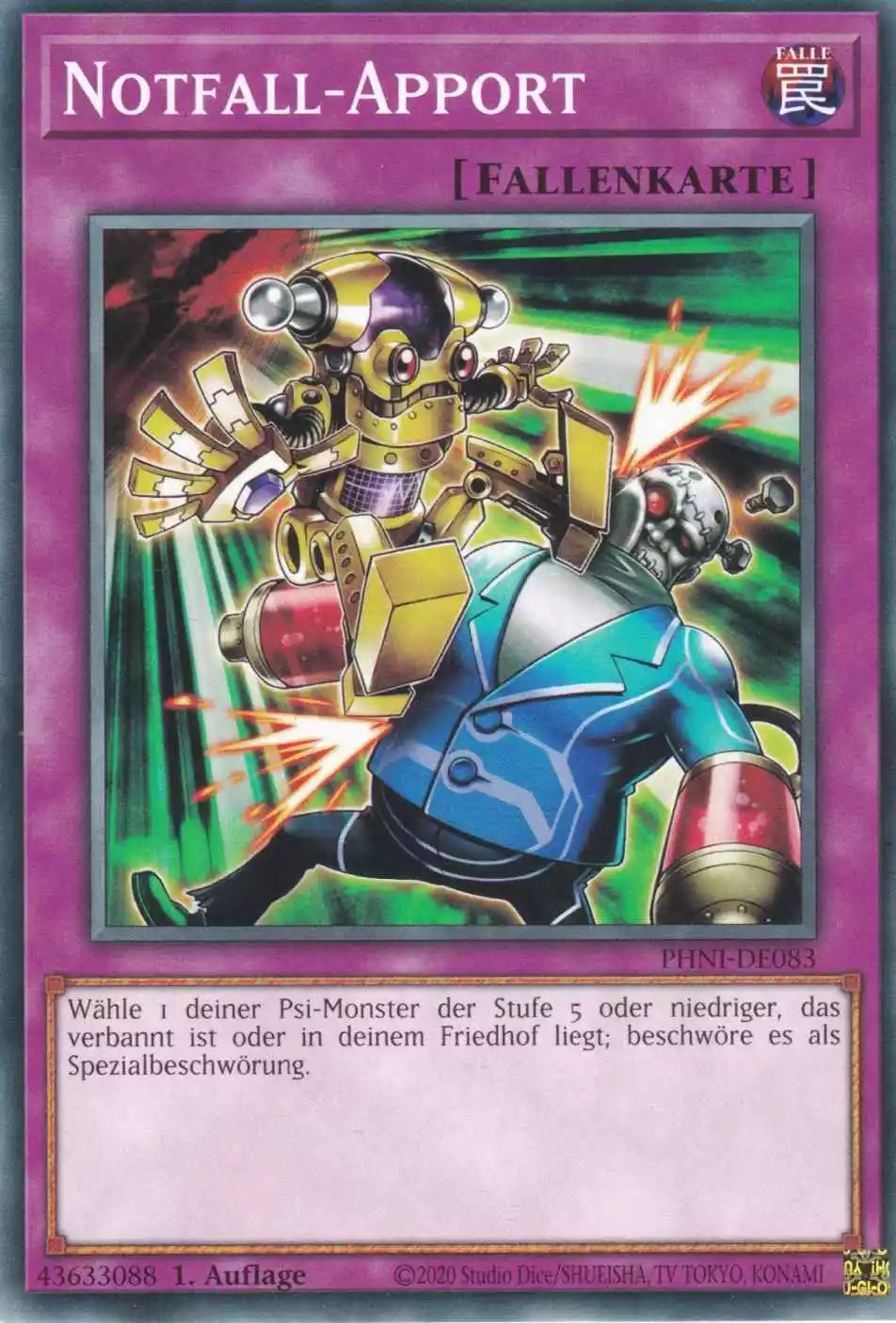 Notfall-Apport PHNI-DE083 ist in Common Yu-Gi-Oh Karte aus Phantom Nightmare 1.Auflage