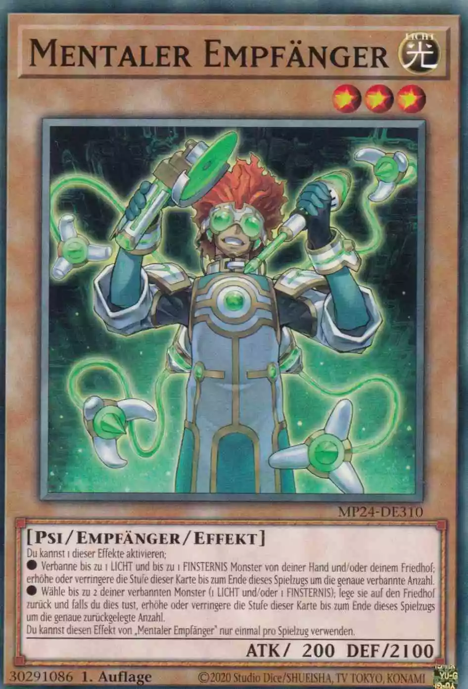 Mentaler Empfänger MP24-DE310 ist in Common Yu-Gi-Oh Karte aus 25th Anniversary Tin Dueling Mirrors 1.Auflage
