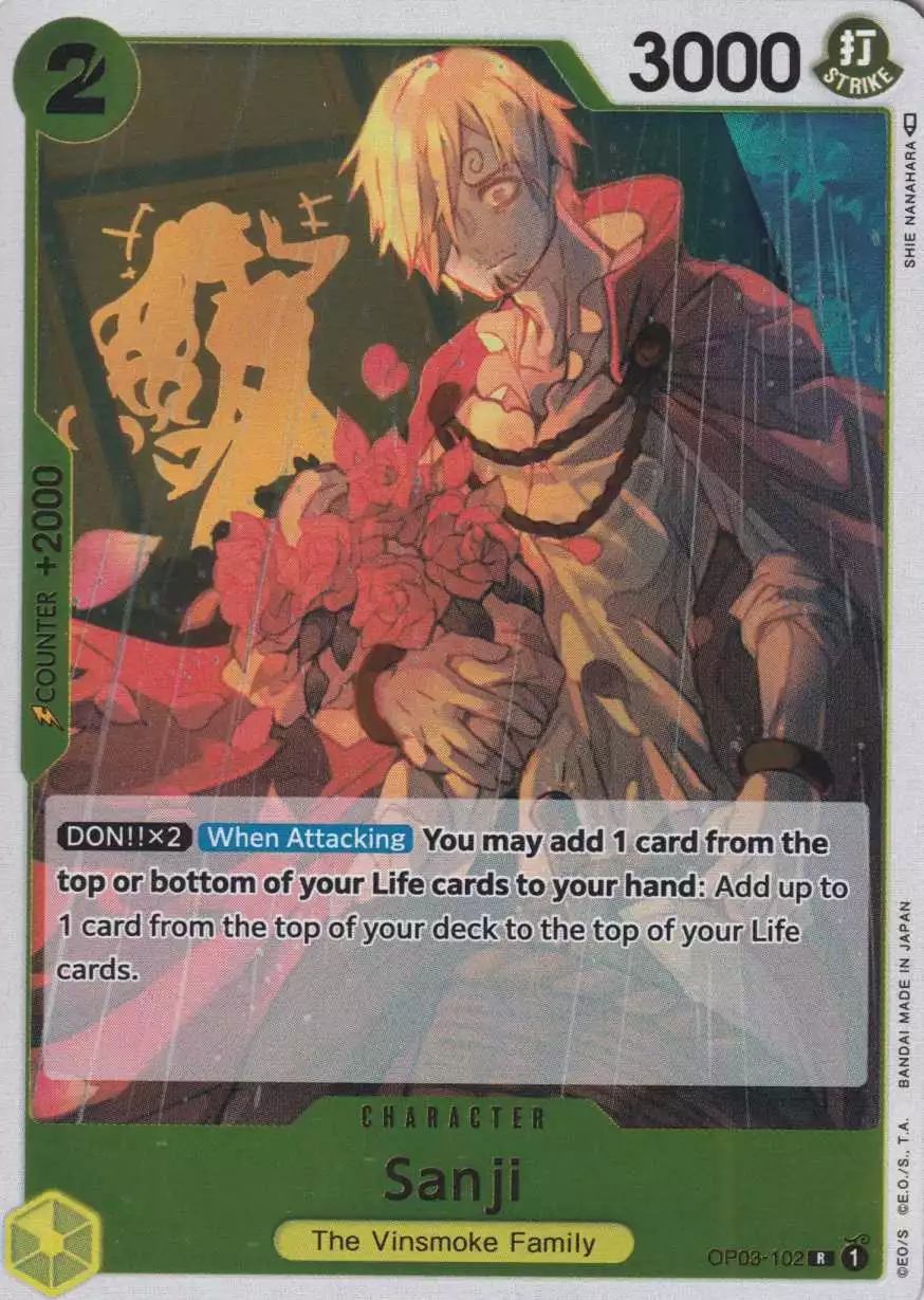 op03-102-sanji-rare-pillars-of-strength-op-03 Sanji OP03-102 ist in Rare. Die One Piece Karte ist aus Pillars of Strength OP-03 in Normal Art.